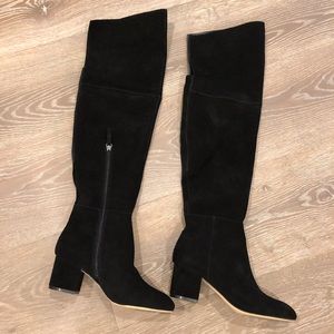 White House Black Market Over-The-Knee Suede Boots